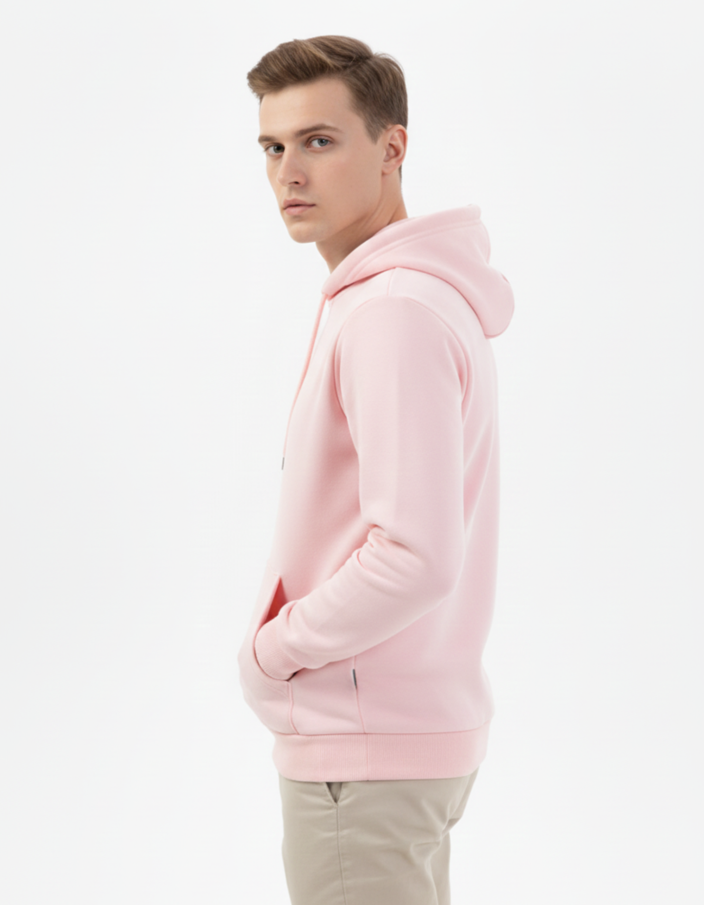 Light Pink Solid Hoodie