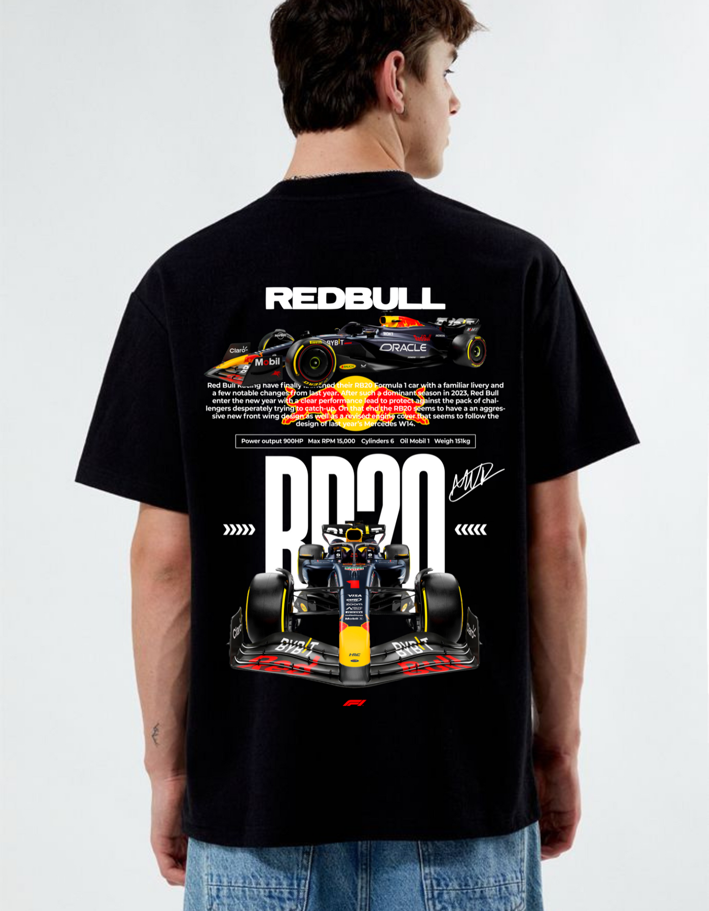 Red Bull Racing F1 Oversized Tee – Street Style Drop