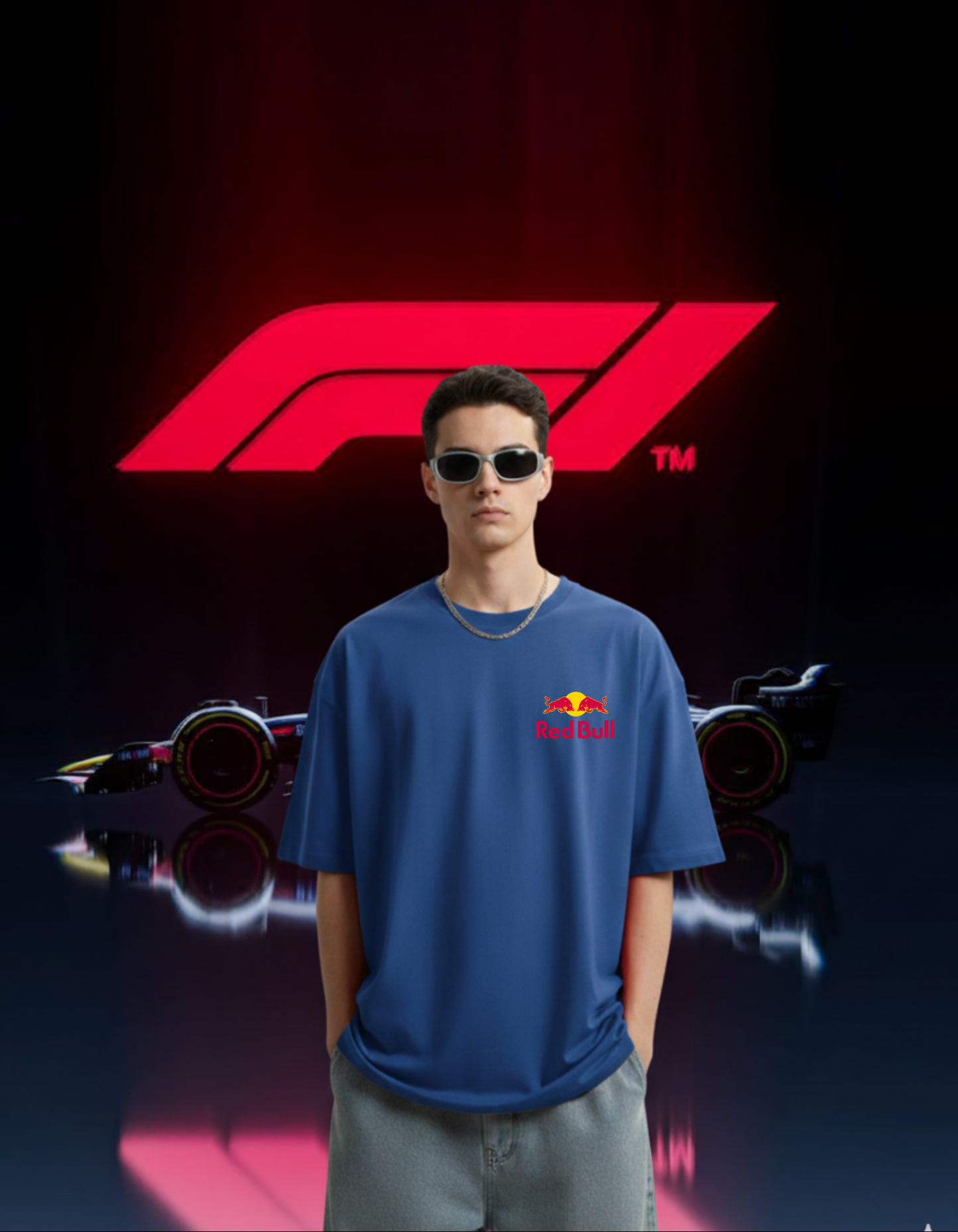 Oversized Red Bull Racing F1 Car Tee