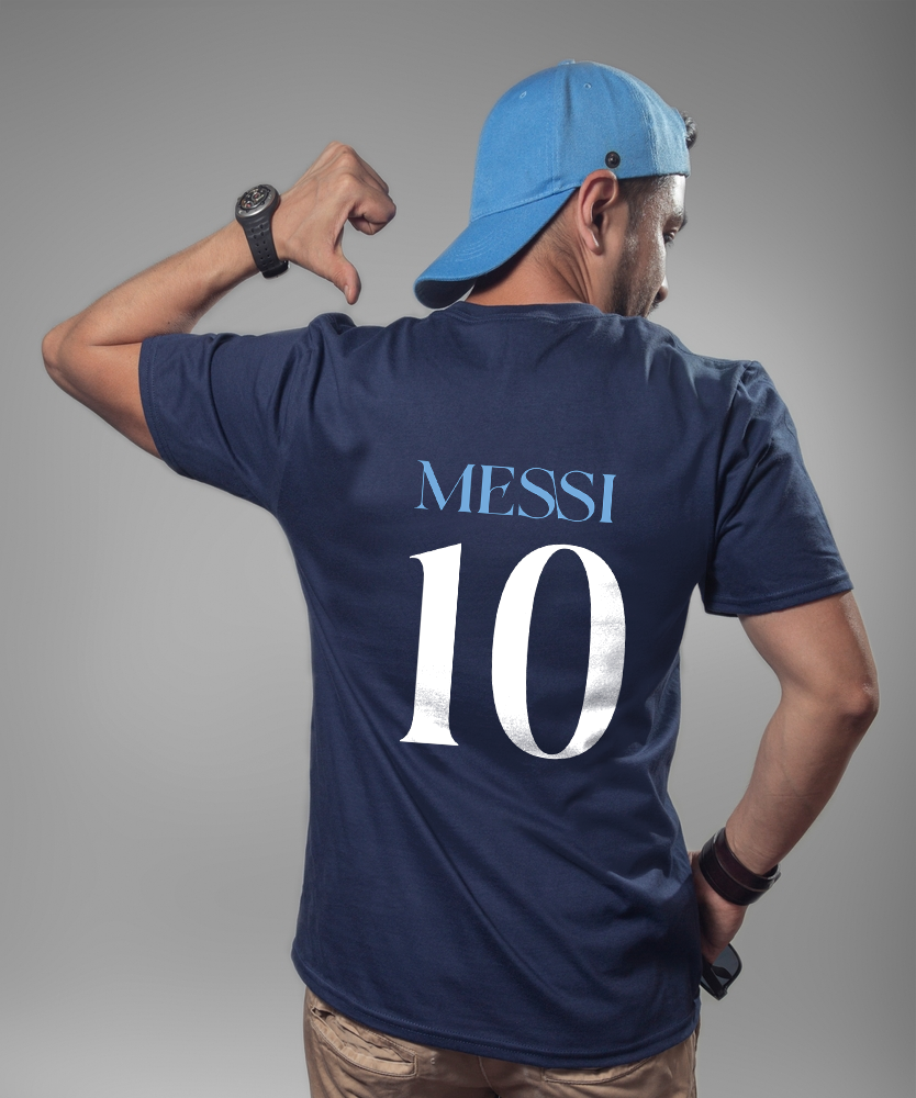 Messi "Qué Mirás, Bobo?" GOAT T-Shirt – Navy Blue