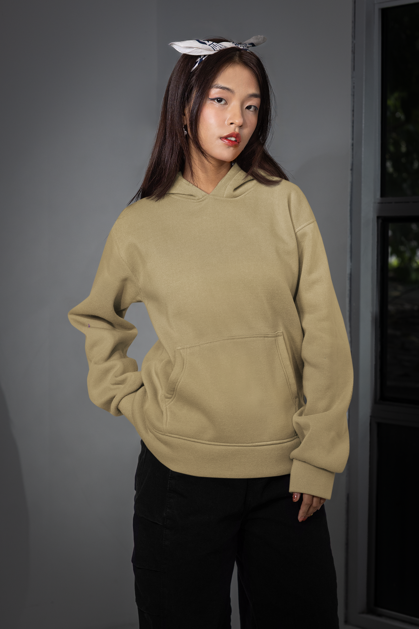 Beige Oversized Hoodie