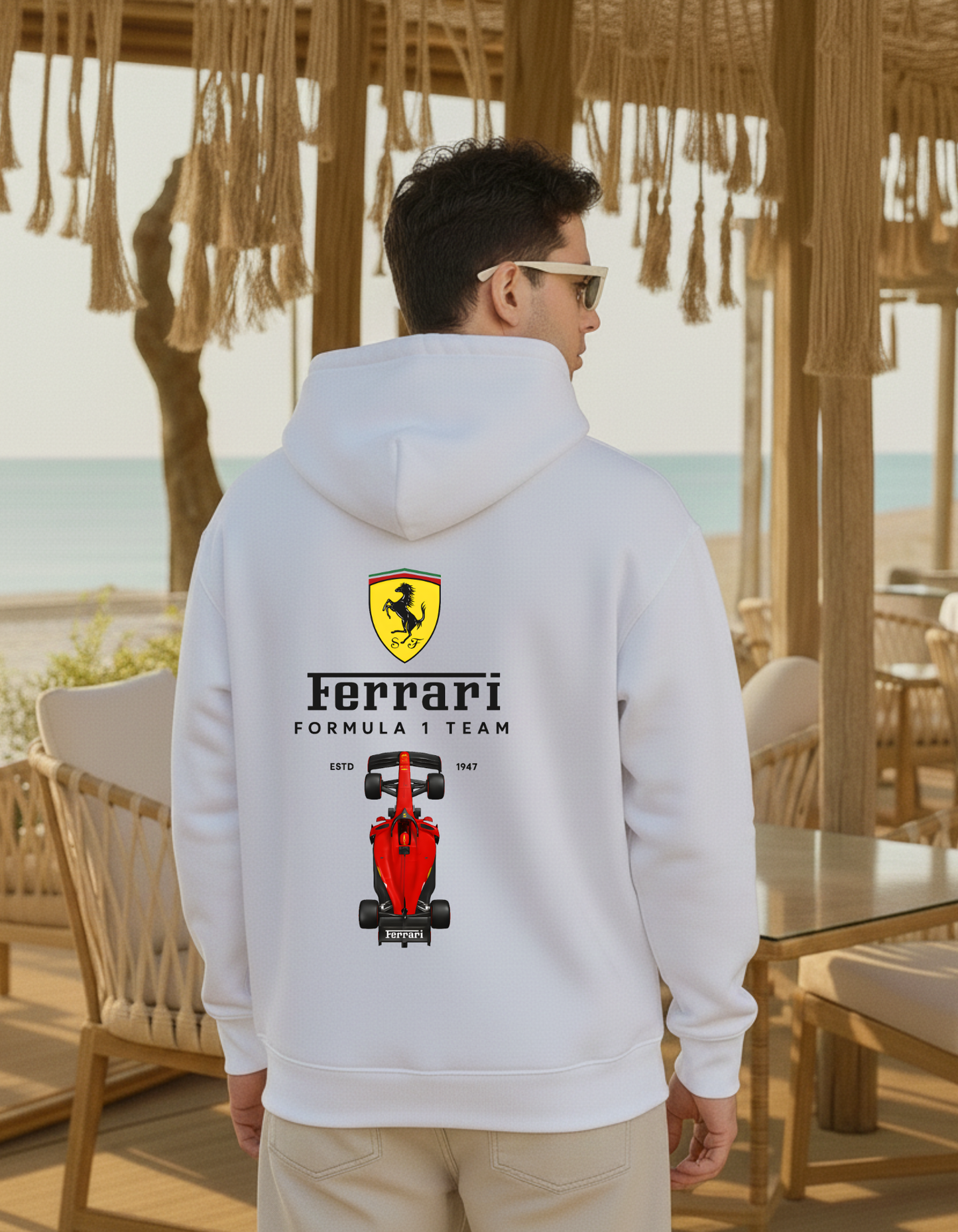 Oversized Ferrari F1 Team Hoodie
