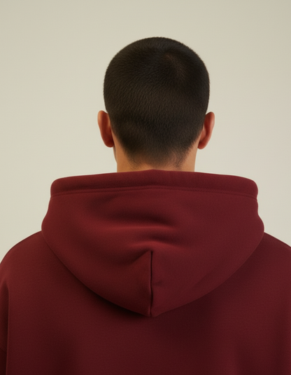 Oversized Maroon Hoodie