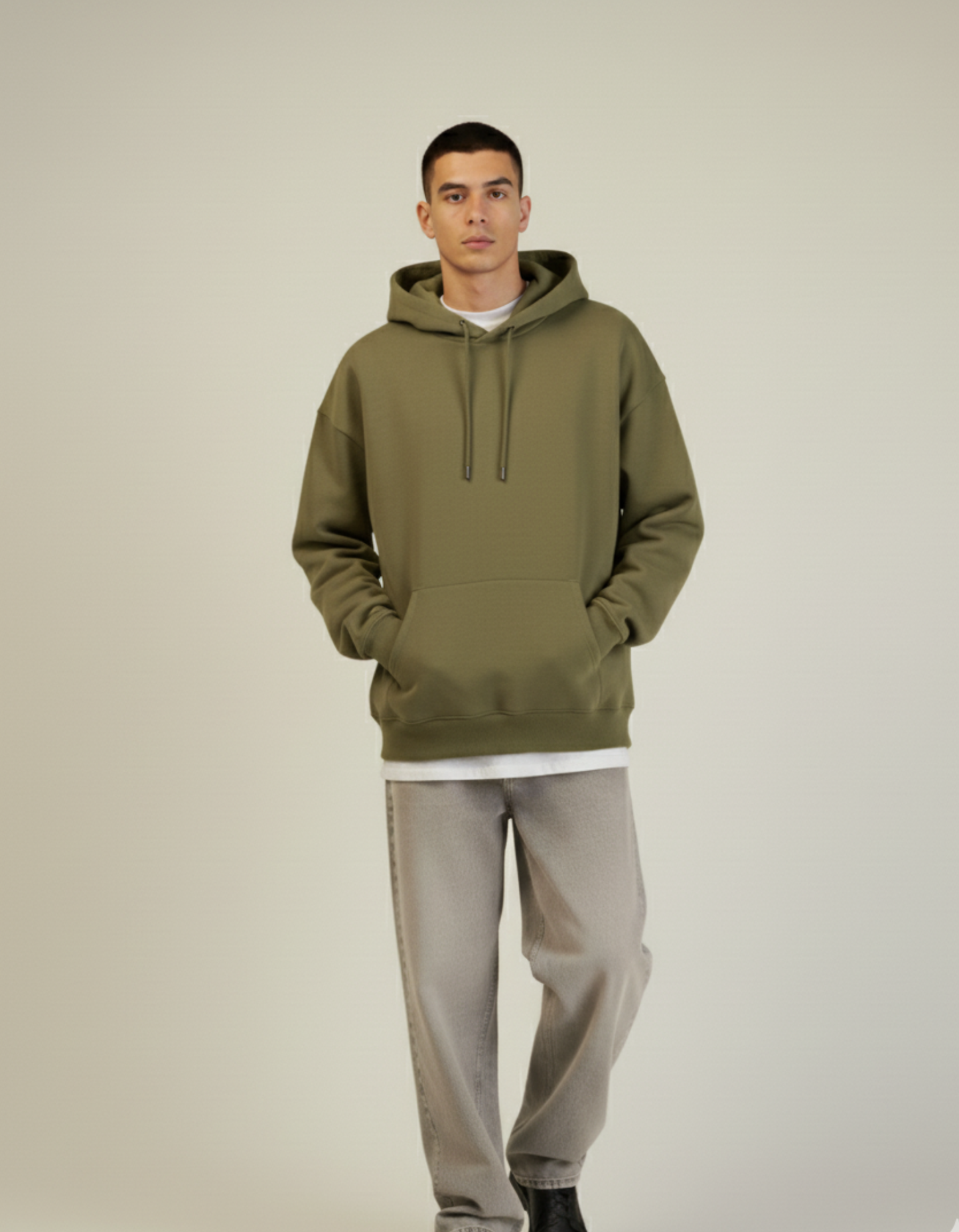 Oversized Olive Green Hoodie