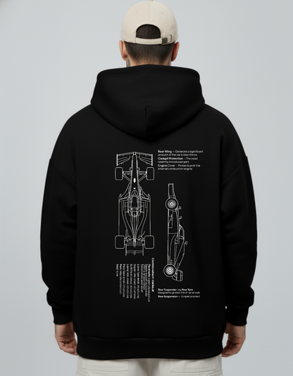 F1 Blueprint Oversized Hoodie