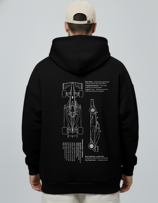 F1 Blueprint Oversized Hoodie