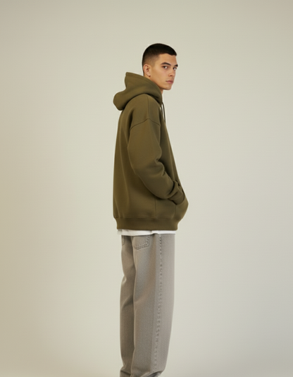 Oversized Olive Green Hoodie