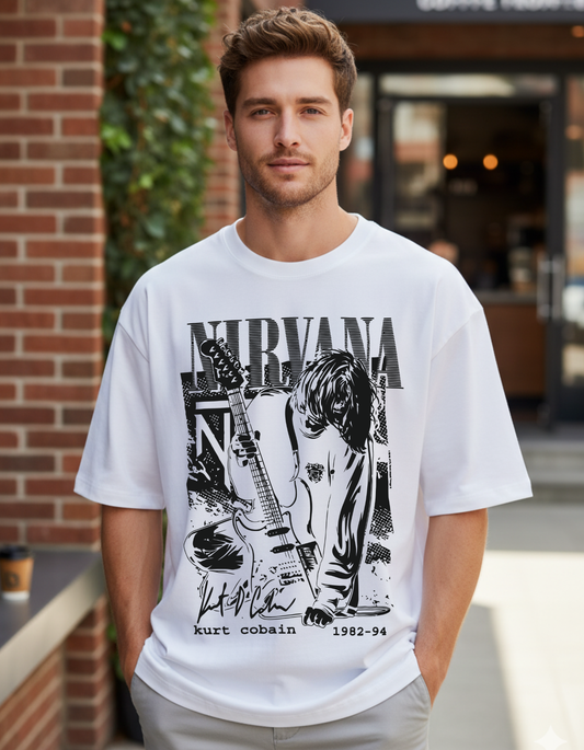 NIRVANA WHITE OVERSIZED T-SHIRT