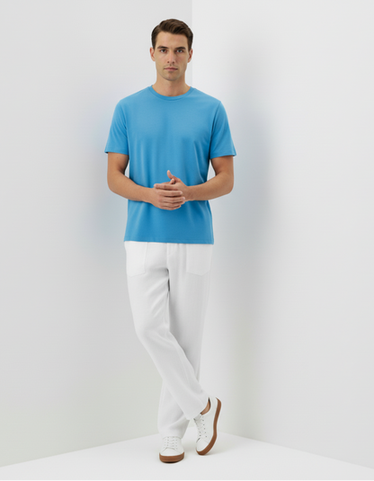 Solid Sky Blue Classic Crew Tee