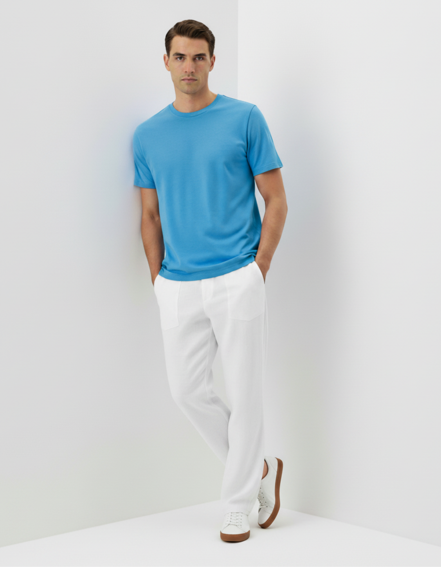 Solid Sky Blue Classic Crew Tee