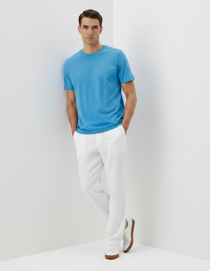Solid Sky Blue Classic Crew Tee