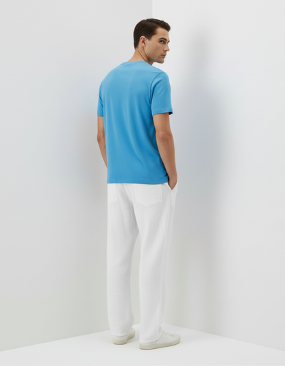 Solid Sky Blue Classic Crew Tee