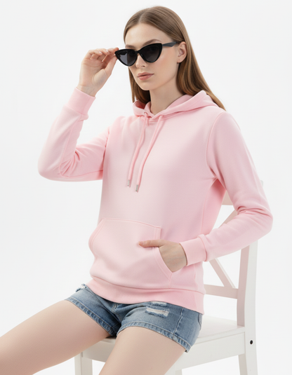 Light Pink Solid Hoodie