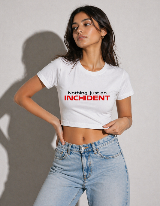 Formula 1 Just An Inchident Crop Top
