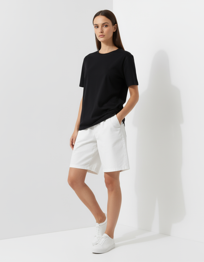 Solid Black Crew Neck T-Shirt
