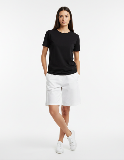 Solid Black Crew Neck T-Shirt