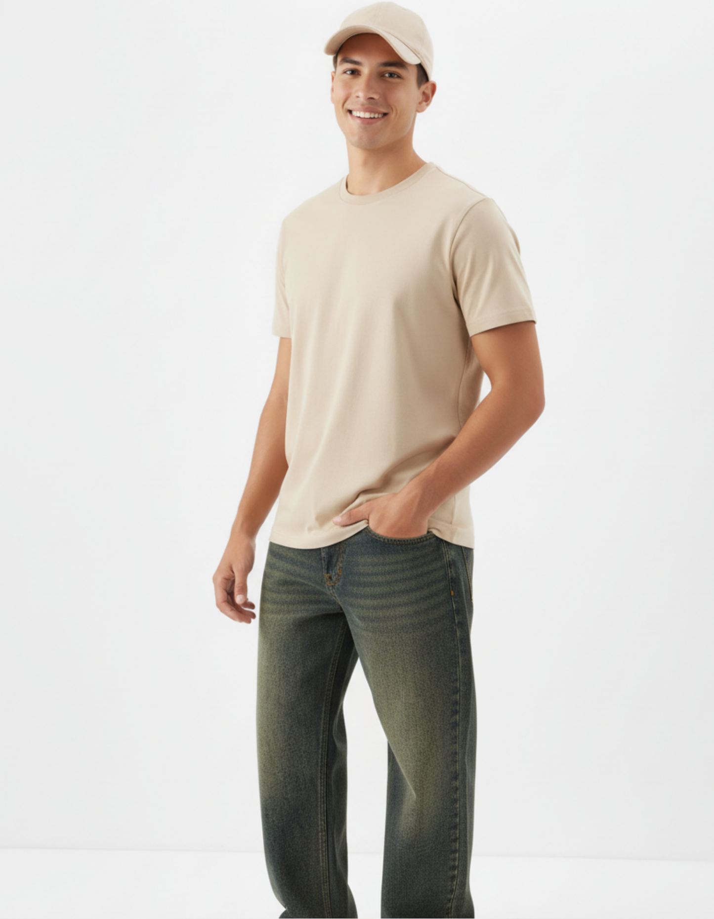Classic Crew T-Shirt – Beige