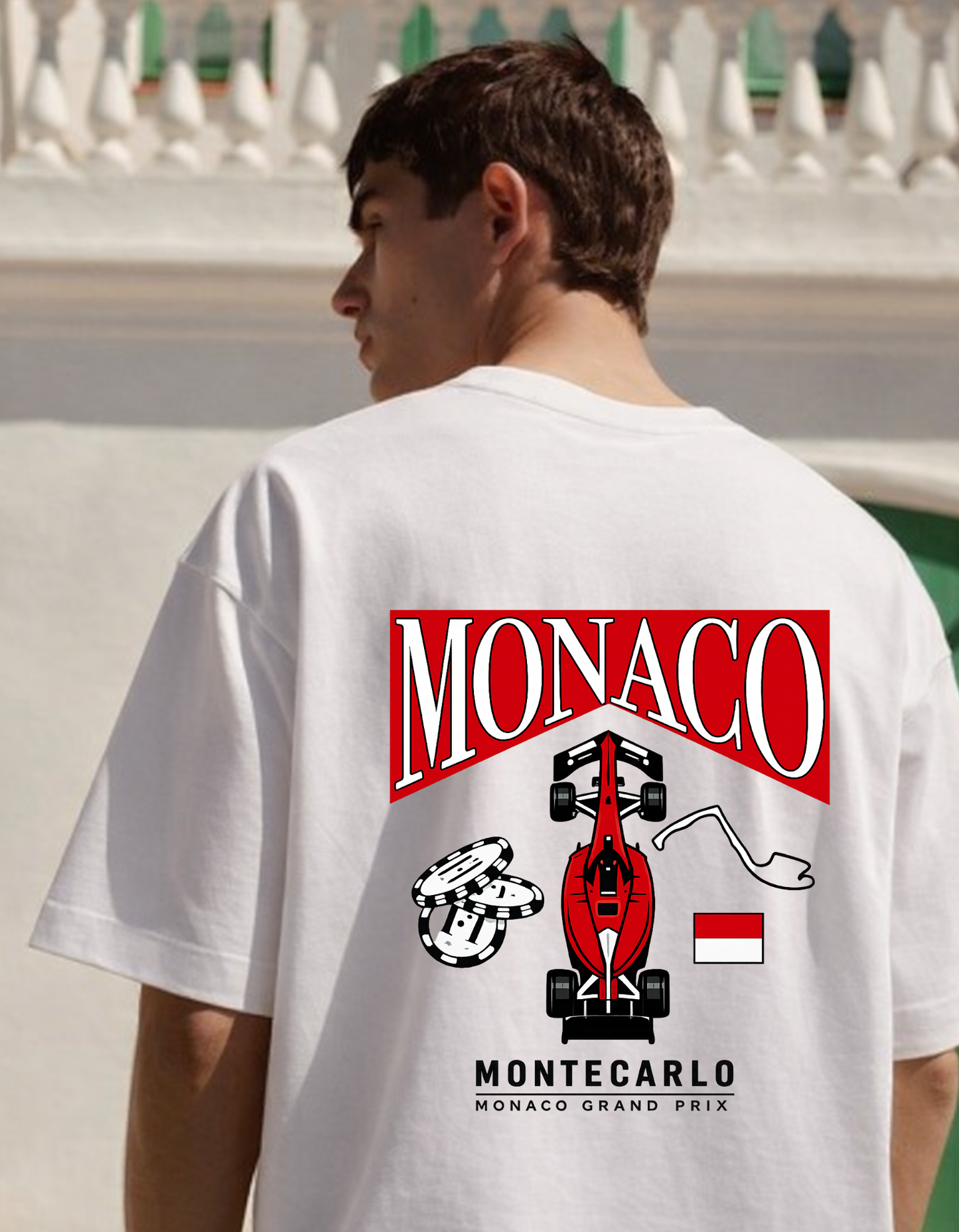 Oversized Monaco Grand Prix Streetwear Tee