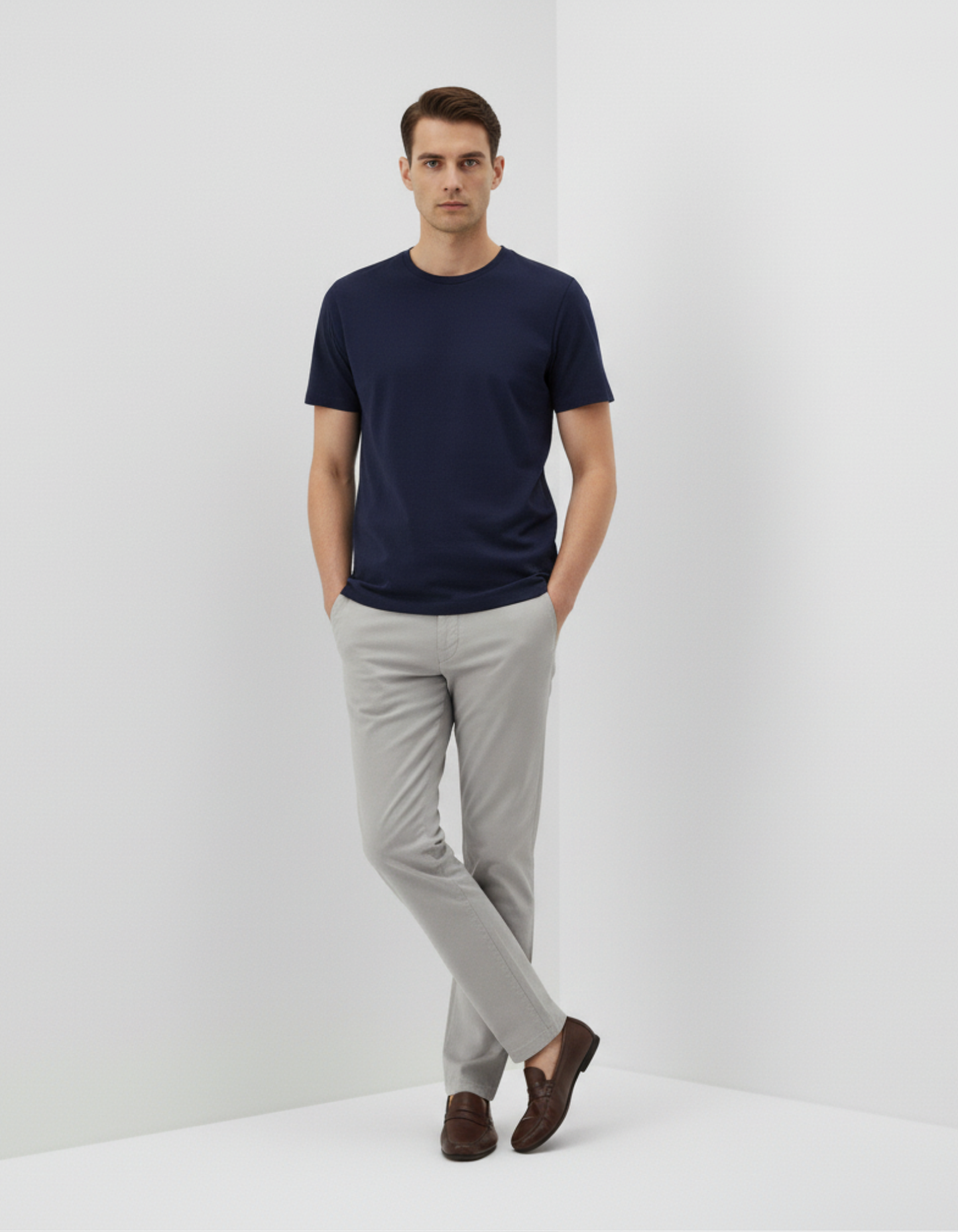 Classic Crew T-Shirt – Navy Blue