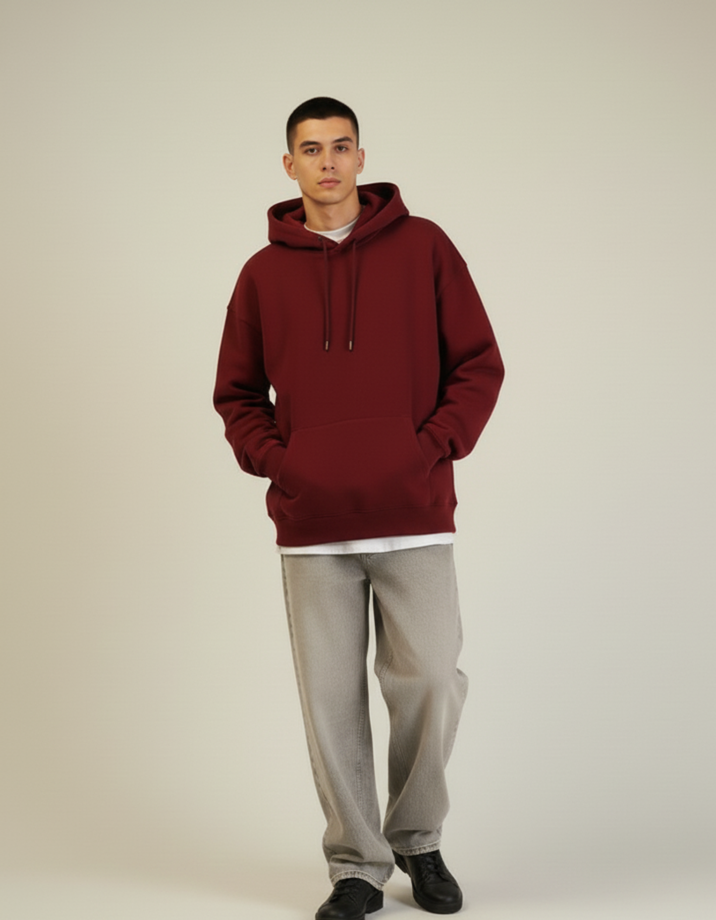 Oversized Maroon Hoodie