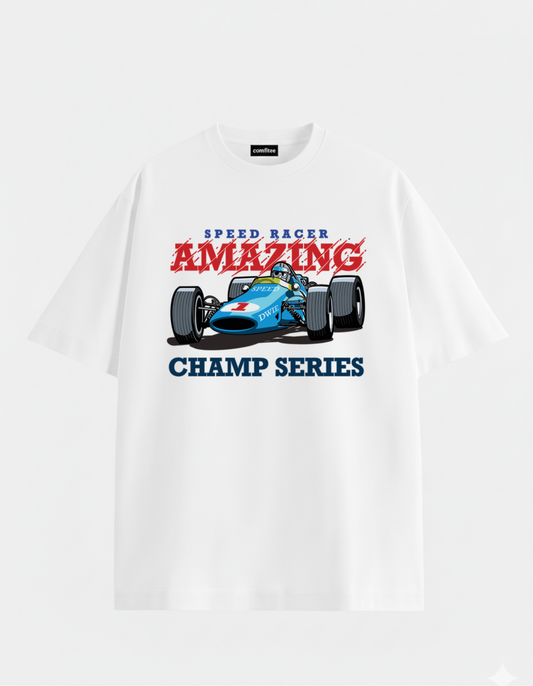 Oversized Speed Racer Vintage F1 Car Tee