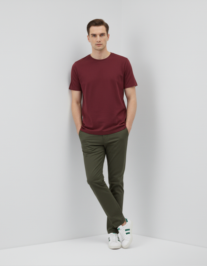 Classic Maroon Crew Neck T-Shirt