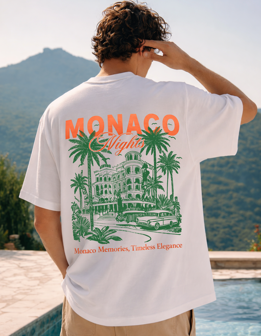 Monaco Nights Graphic Oversized T-Shirt