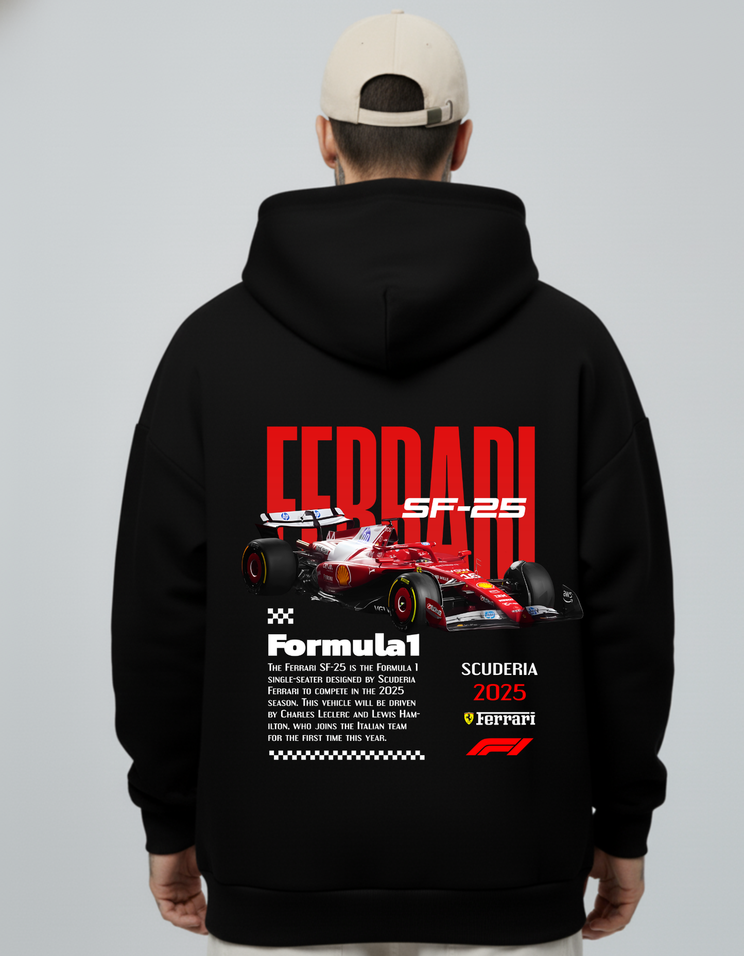 Oversized Ferrari Formula 1 Hoodie