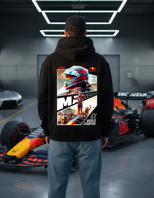 Oversized Max Verstappen 4X World Champion F1 Hoodie