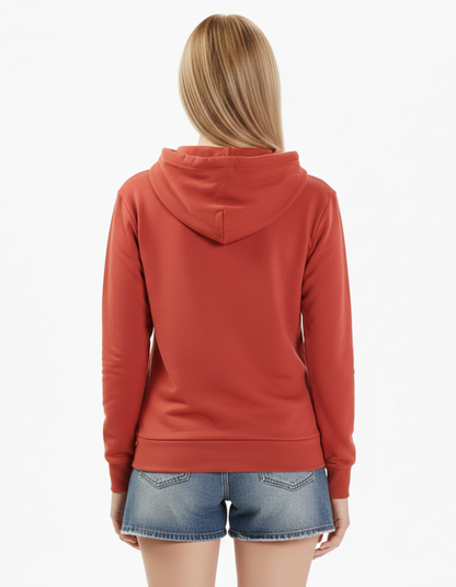 Coral Solid Hoodie