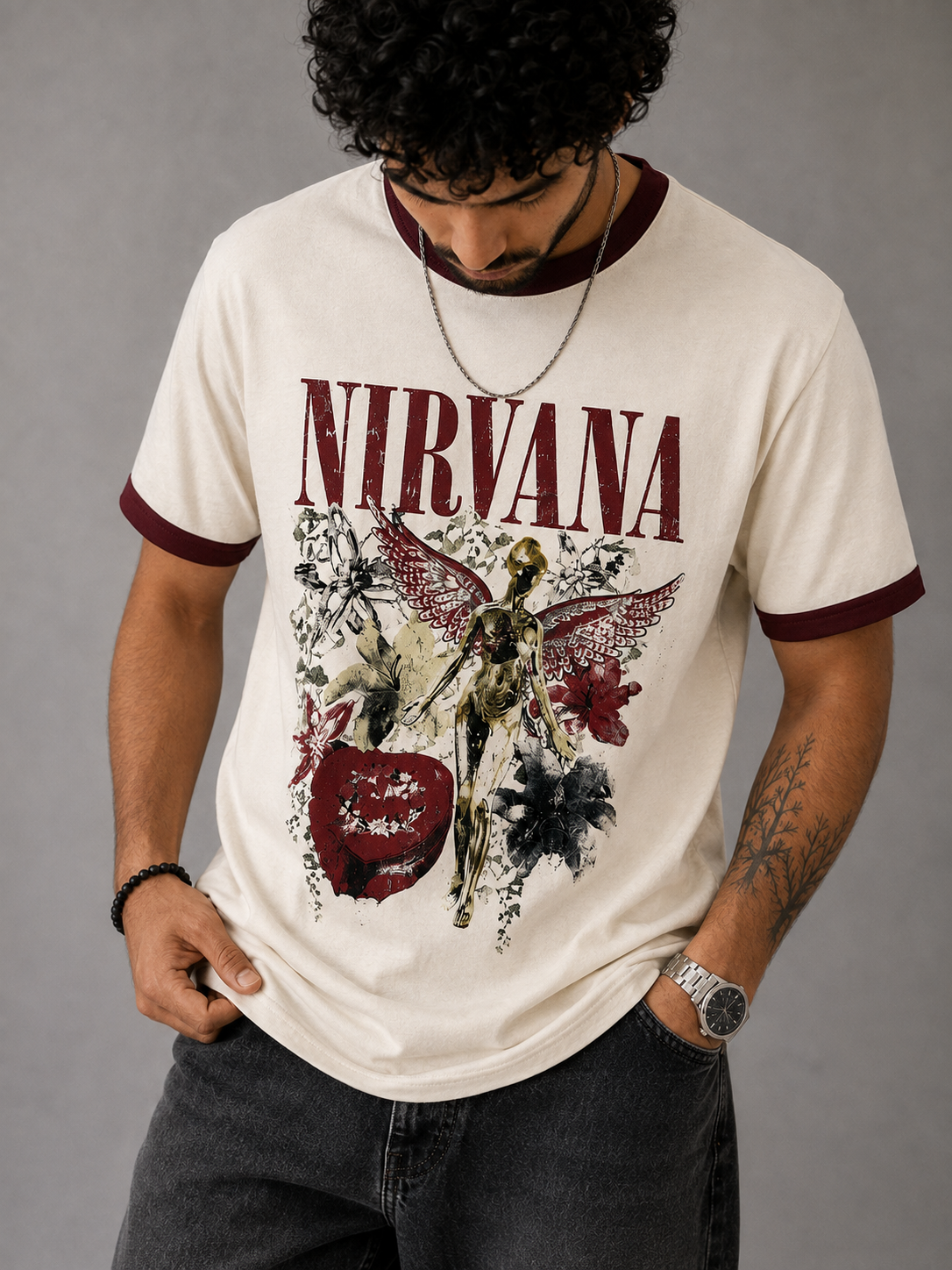 Nirvana Angel Ringer Tee