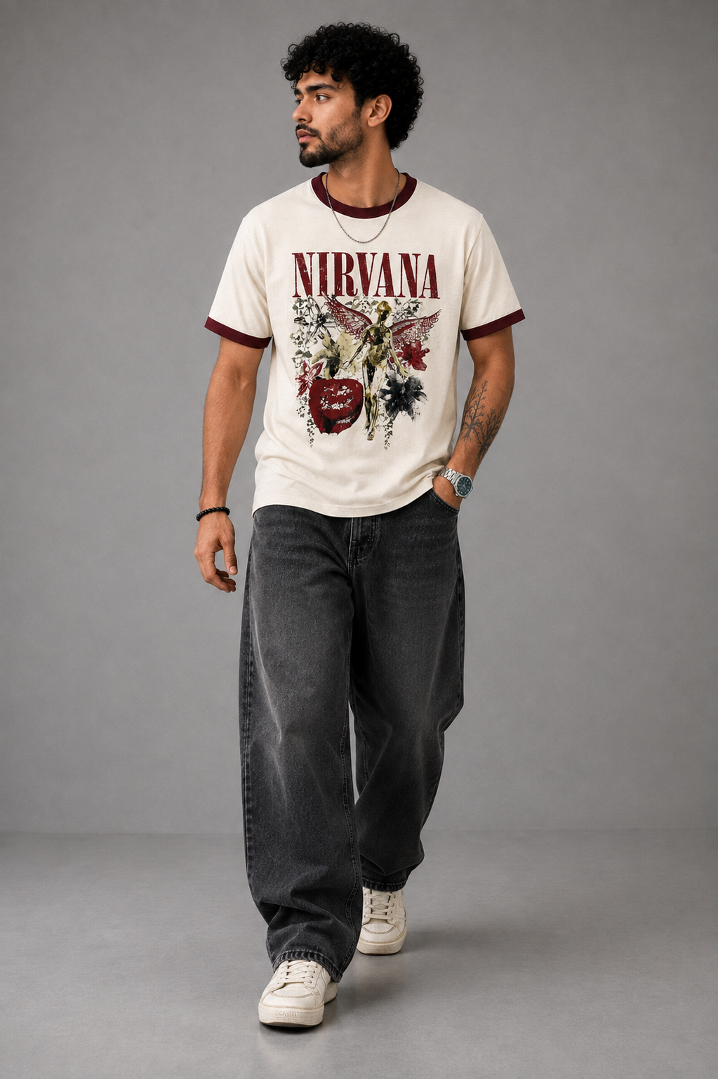 Nirvana Angel Ringer Tee