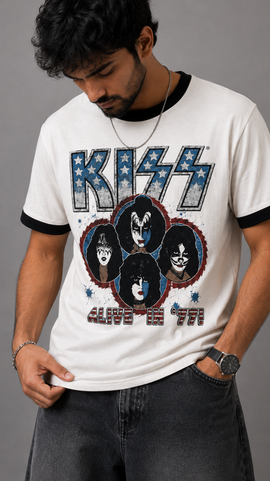 KISS Alive Ringer Tee