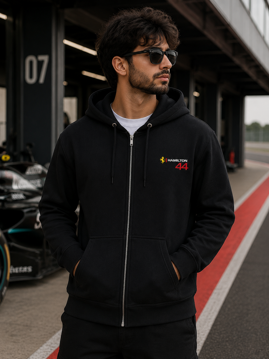 Lewis Hamilton Ferrari Zip Hoodie