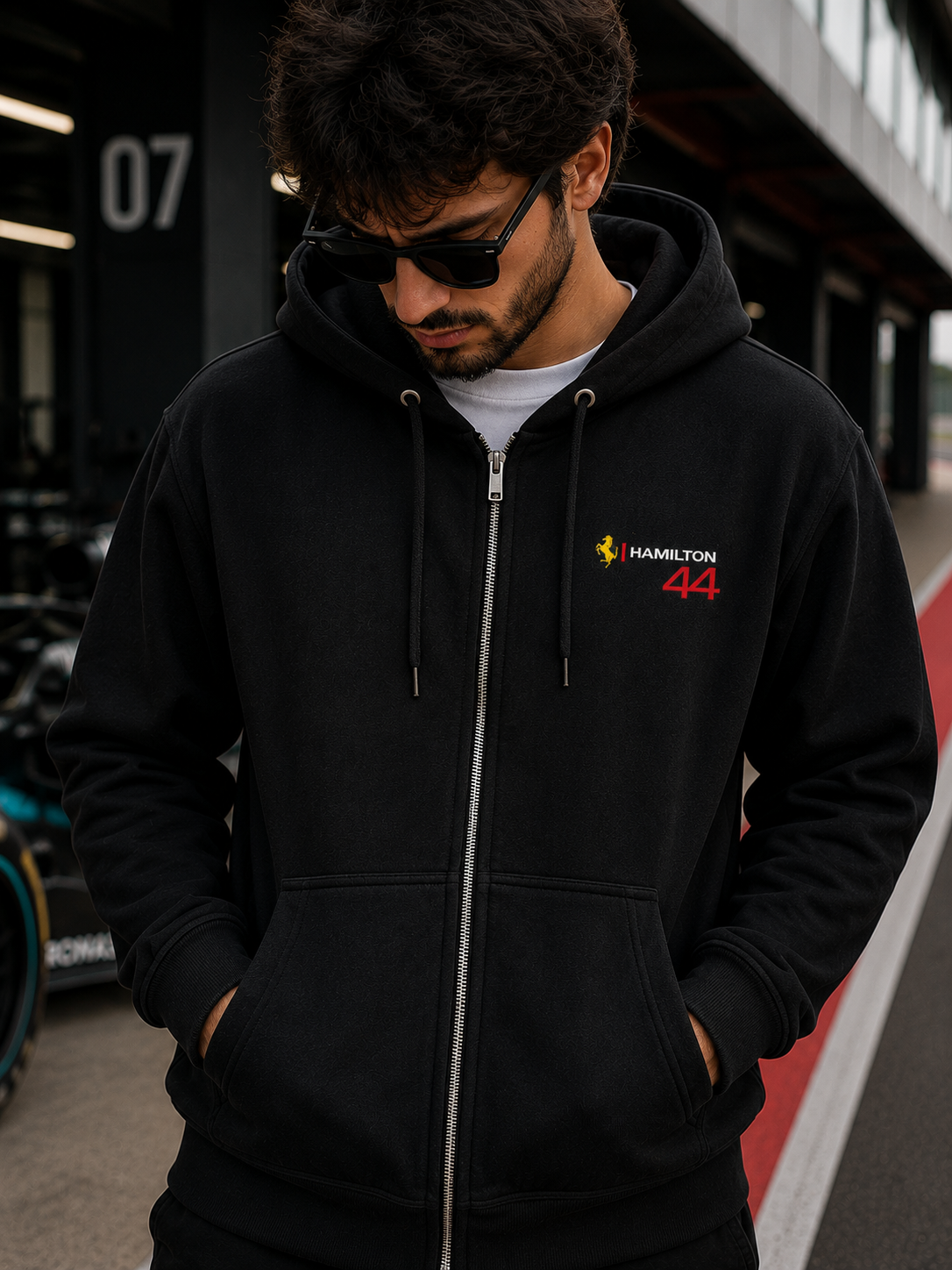 Lewis Hamilton Ferrari Zip Hoodie