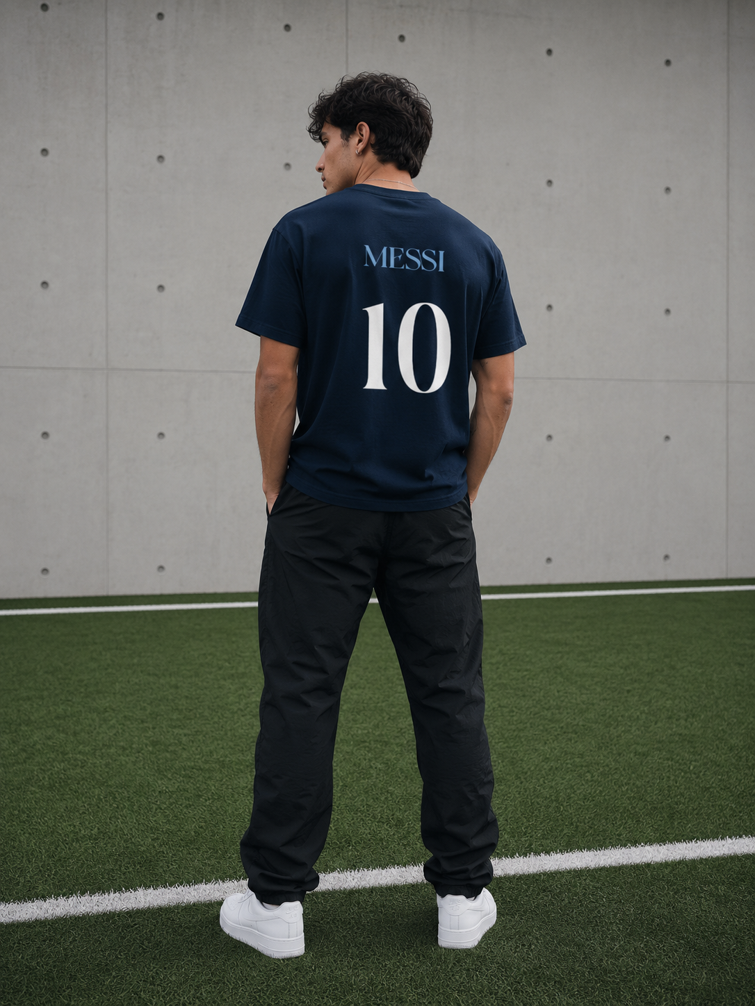 Messi "Qué Mirás, Bobo?" GOAT T-Shirt – Navy Blue