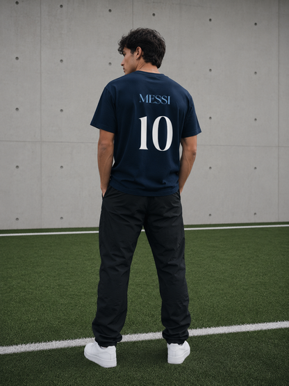 Messi "Qué Mirás, Bobo?" GOAT T-Shirt – Navy Blue