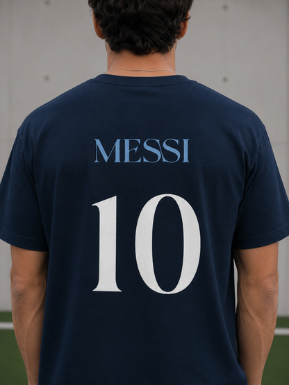 Messi "Qué Mirás, Bobo?" GOAT T-Shirt – Navy Blue