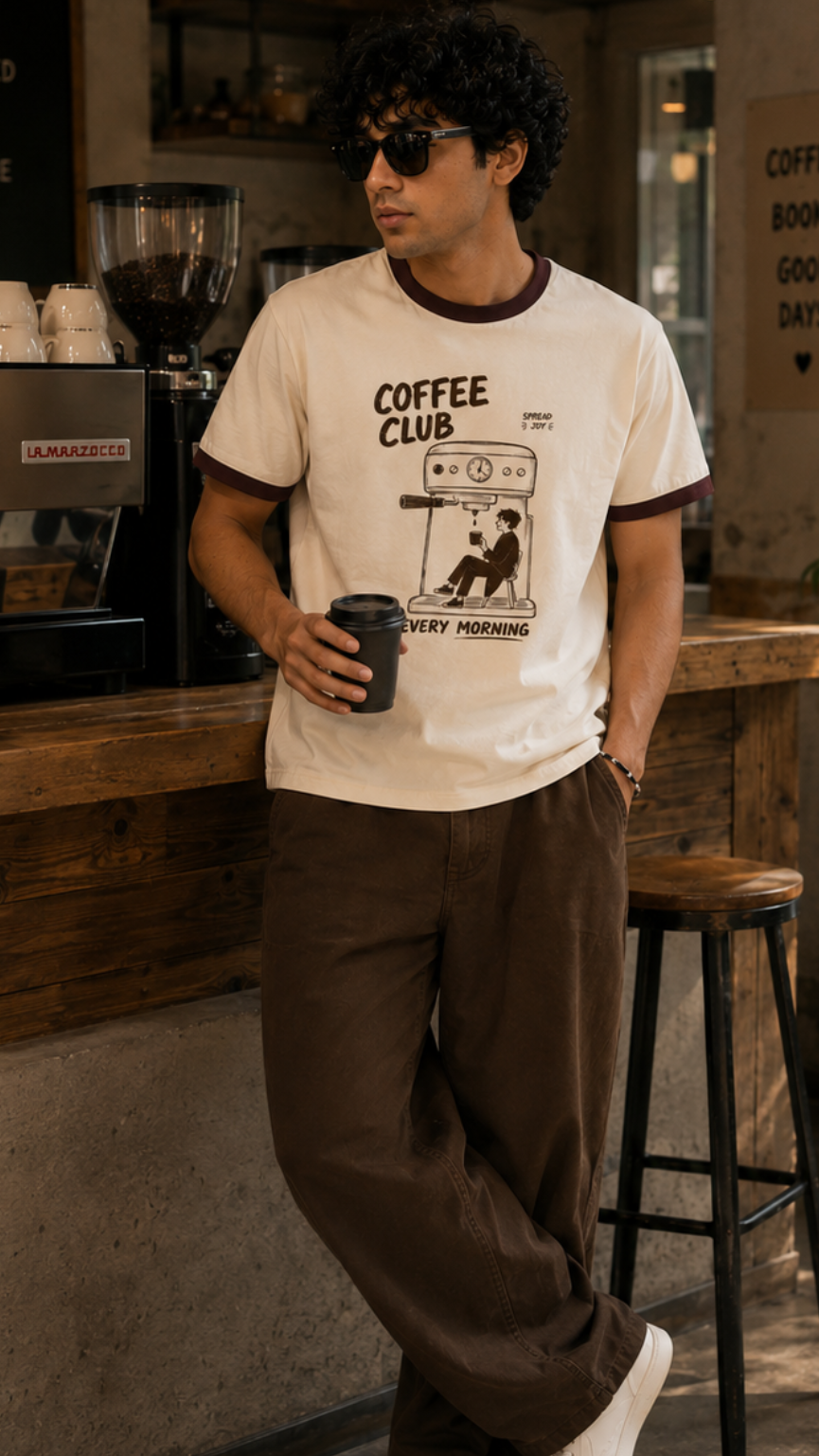 Coffee Club Ringer Tee