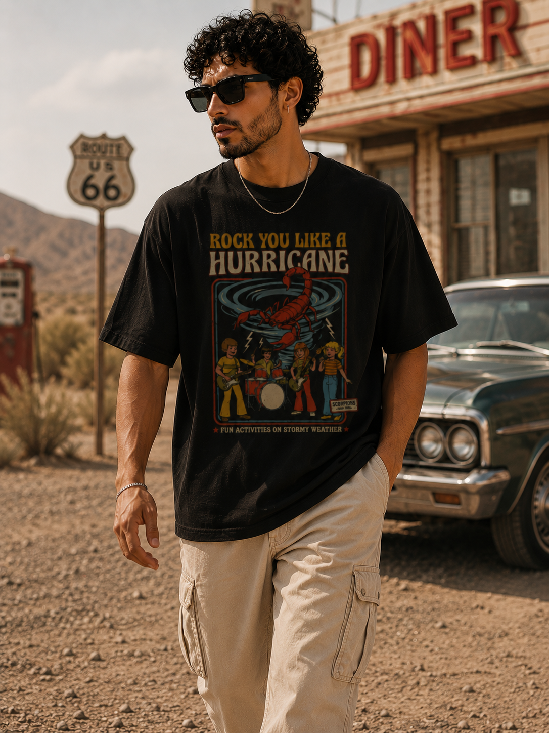 Rock You Like A Hurricane Oversized T-Shirt