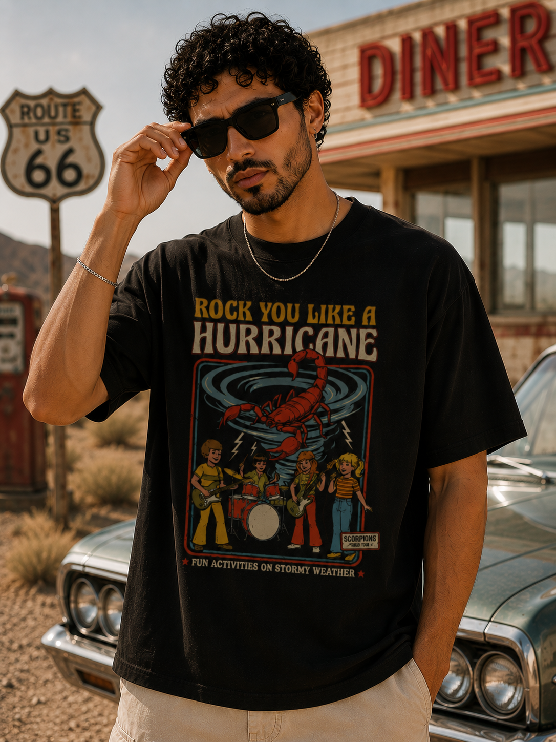 Rock You Like A Hurricane Oversized T-Shirt