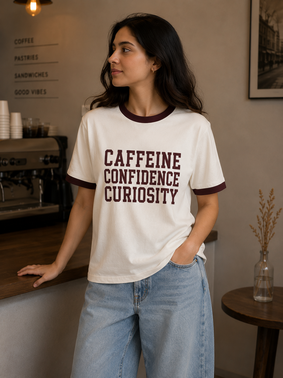Caffeine Confidence  Ringer Tee
