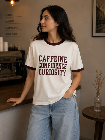 Caffeine Confidence  Ringer Tee