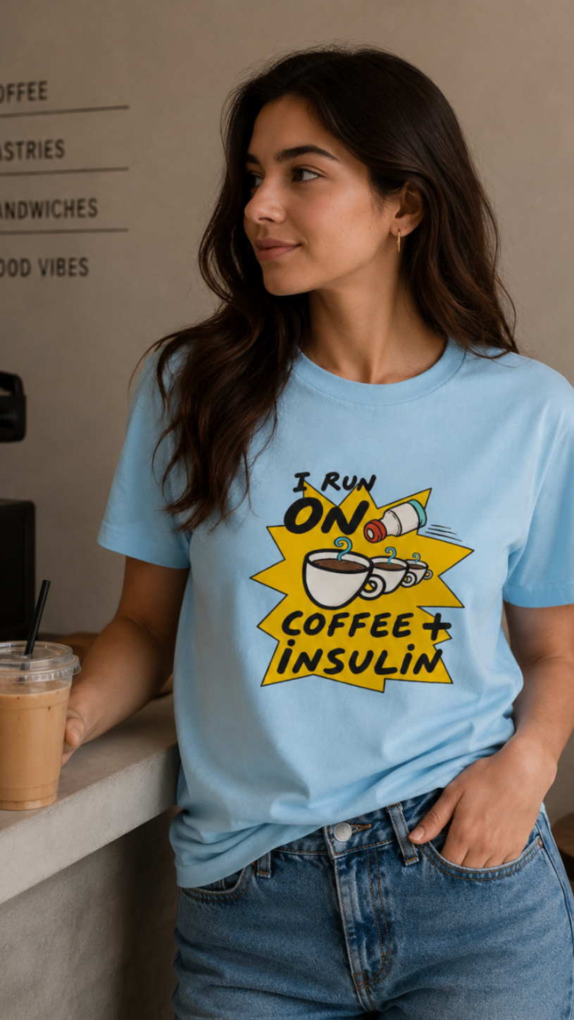 I Run On Coffee Graphic Tee