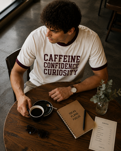 Caffeine Confidence  Ringer Tee