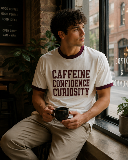 Caffeine Confidence  Ringer Tee