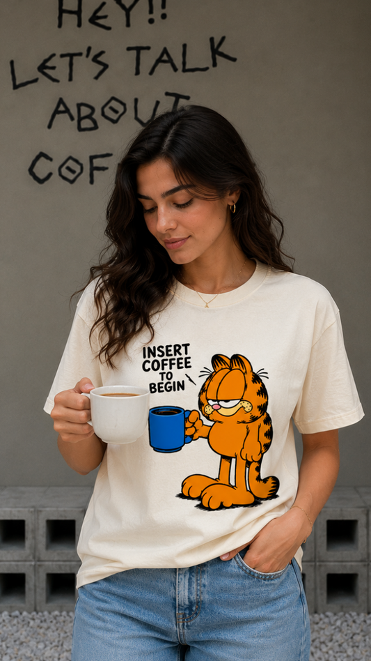 Insert Coffee To Begin Graphic T-Shirt