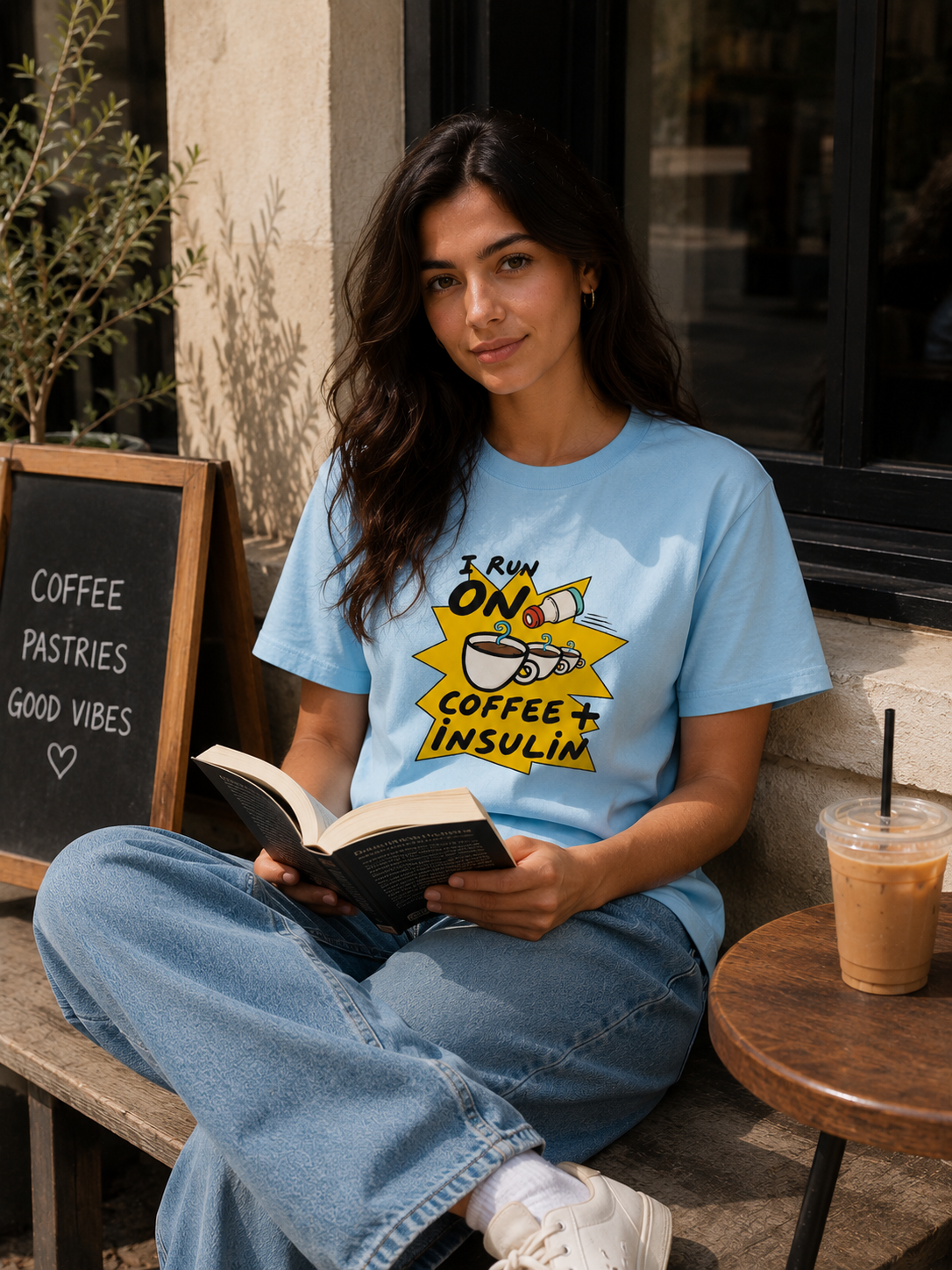 I Run On Coffee Graphic Tee