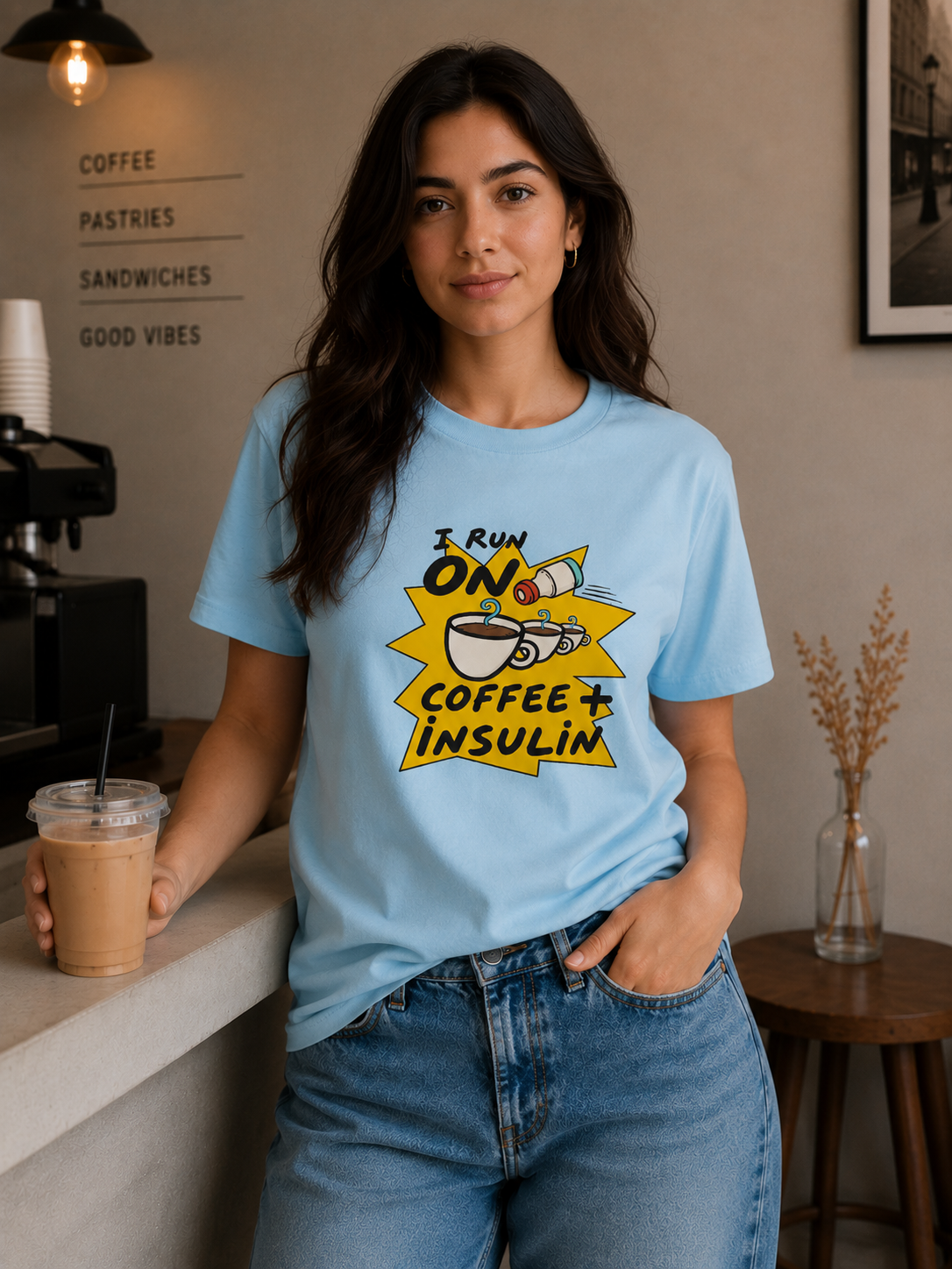 I Run On Coffee Graphic Tee