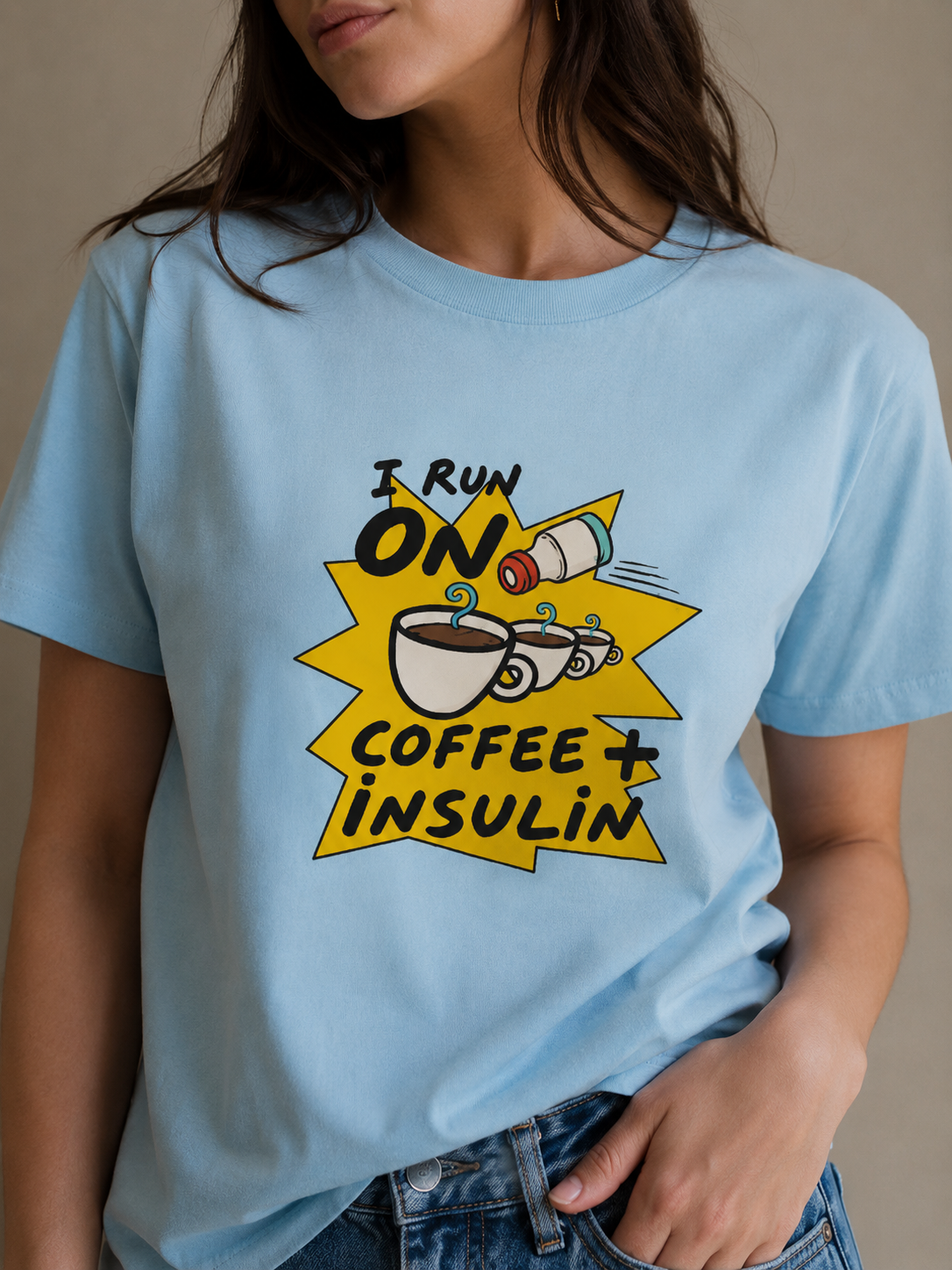 I Run On Coffee Graphic Tee
